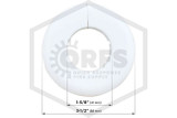 Pipe Wall Plate | FPPI | Plastic | White | 1-1/4 in. IPS | 1-5/8 in. Inner Diameter | Dimensions