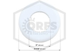 Pipe Wall Plate | FPPI | Plastic | White | 1-1/2 in. IPS | 2 in. Inner Diameter | Dimensions
