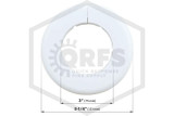 Pipe Wall Plate | FPPI | Plastic | White | 2-1/2 in. IPS | 3 in. Inner Diameter | Dimensions