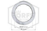FPPI™ Pipe Wall Plate 10 in. IPS 01-212-00 Dimensions