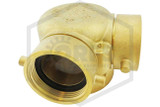 Exposed FDC | Angled | Single Clapper | Auto Spkr | 4 in. x 2-1/2 in. x 2-1/2 in. NST | Cast Brass | QRFS™ | Hero