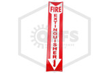 Fire Extinguisher Decal | 18 in. x 4 in. | White Arrow w/ Red Letters | QRFS™ | Hero