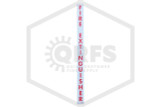 Fire Extinguisher Decal | 15 in. x 1 in. | White w/ Red Letters | QRFS | Hero