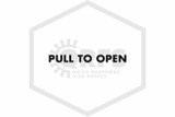 Pull To Open Decal | 3 in. x 1/2 in. | Black Letters | QRFS™ | Hero