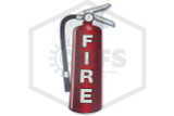 Fire Extinguisher Decal | 12 in. | Chromed Red w/ Chrome Letters | QRFS | Hero