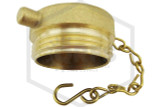 Brass Plug and Chain | 1-1/2 in. NST | Cast Brass | QRFS | Side Image