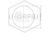 Aluminum Plug and Chain | 2-1/2 in. NST | Brass Finished