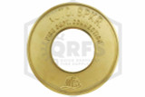 FDC Identification Plate | 4 in. | Round | Auto Spkr | Cast Brass | QRFS | Hero