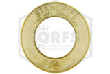 FDC Identification Plate | 6 in. | Round | Standpipe | Cast Brass | QRFS | Hero