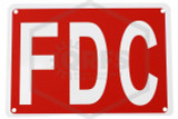 FDC Sign | 10 in. x 7 in. | Red w/ White Letters | QRFS | Hero