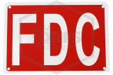 FDC Sign | 10 in. x 7 in. | Red w/ White Letters | QRFS™ | Hero