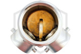 Exposed FDC | Angled | Single Clapper | Auto Spkr | 4 in. x 2-1/2 in. x 2-1/2 in. NST | Cast Chrome | QRFS™ | Clapper