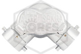 Exposed FDC | Angled | Double Clapper | Auto Spkr | 4 in. x 2-1/2 in. x 2-1/2 in. NST | Polished Chrome | QRFS | Markings