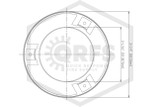 Tyco™ RFII/ELOC | Cleanroom Cover Plate Air and Dust Seal | 56-908-1-001 | QRFS™ | Dimensions