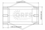 In-Line Check Valve | 1 in. | Brass | 200 PSI | Body Dimensions Image | QRFS™
