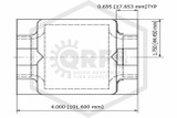In-Line Check Valve | 1-1/2 in. | Brass | 200 PSI | Body Dimensions Image | QRFS™