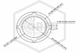 In-Line Check Valve | 1-1/4 in. | Brass | 200 PSI | Connection Dimensions Image | QRFS™