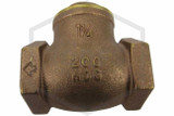 Swing Check Valve | 1-1/4 in. NPT x NPT | Brass | 200 PSI | Side Image | QRFS™