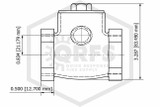 Swing Check Valve | 1-1/4 in. NPT x NPT | Brass | 200 PSI | Body Dimensions Image | QRFS™