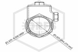 Swing Check Valve | 1-1/4 in. NPT x NPT | Brass | 200 PSI | Connection Dimensions Image | QRFS™