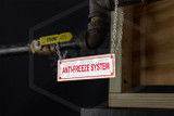 Anti-Freeze System Sign | 6 in. x 2 in. | White w/ Red Letters | Installed