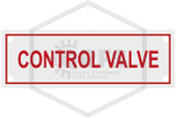 Control Valve Sign | 6 in. x 2 in. | White w/ Red Letters | Hero