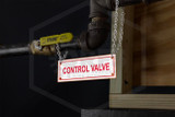 Control Valve Sign | 6 in. x 2 in. | White w/ Red Letters | Installed