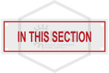 In This Section Sign | 6 in. x 2 in. | White w/ Red Letters | Hero