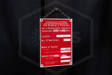 Hydraulic System Sign | 5 in. x 7 in. | Red w/ White Letters | Installed