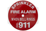 Fire Alarm - Call 911 Sign | 6 in. | Red w/ White Letters | Hero
