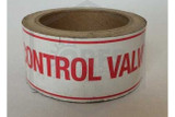 Control Valve Decal | 6 in. x 2 in. (100 roll) | White w/ Red Letters