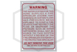 Home Warning Sign | 5 in. x 7 in. | White w/ Red Letters | Hero