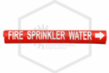 Wrap-Around "SPRINKLER WATER"ù Pipe Marker | 3/4 in. Letters | 1 1/8 in. to 2 1/4 in. Pipe | Text with Arrow