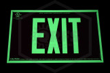 Exit Sign | Photoluminescent | White on Red | 16 in. x 9-1/2 in.
