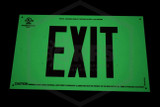 Exit Sign | Photoluminescent | Red on White | 16 in. x 9-1/2 in.