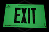 Exit Sign | Photoluminescent | Green on White | 16 in. x 9 in.