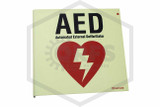 AED Sign | Photoluminescent | Double-Sided Flag | 6-3/4 in.