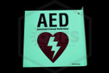 AED Sign | Photoluminescent | Double-Sided Flag | 6-3/4 in.