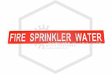 Fire Sprinkler Water Decal | Pipe Markers | 2 in. x 14 in.