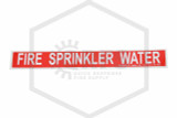 Fire Sprinkler Water Decal | Pipe Markers | 3/4 in. Letters | 1 in. x 9 in.