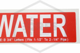 Fire Sprinkler Water Decal | Pipe Markers | 3/4 in. Letters | 1 in. x 9 in.