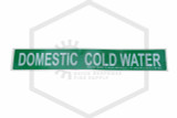 Domestic Cold Water Decal | Pipe Markers | 2 in. x 14 in.