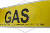 2 in. x 14 in. Self-Adhesive Natural Gas Decal | Pipe Markers | Style