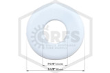 Pipe Wall Plate | Plastic | White | 1 in. IPS | 1-1/4 in. Inner Diameter | Measurements