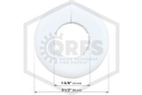 Pipe Wall Plate | Plastic | White | 1-1/4 in. IPS | 1-5/8 in. Inner Diameter | Measurements