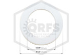 Pipe Wall Plate | Plastic | White | 5 in. IPS | 5-5/8 in. Inner Diameter | Measurements