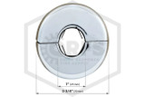 Pipe Wall Plate | Metal | Chrome | 1/2 in. IPS | 7/8 in. Inner Diameter | Measurements