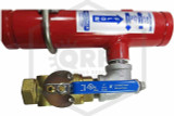 Grooved Commercial Riser with Test & Drain - 6" (152.4mm) - Valve (2 1/2" Riser Shown)