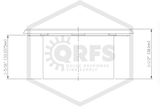 Reliable™ G5 Cleanroom Cover Plate | SR | White | 135F | 3-5/16 in. OD | CG4S0W | Measurements