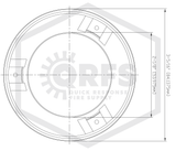 Reliable® G5 Cleanroom Cover Plate | SR | White | 135F | 3-5/16 in. OD | CG4S0W | Measurements